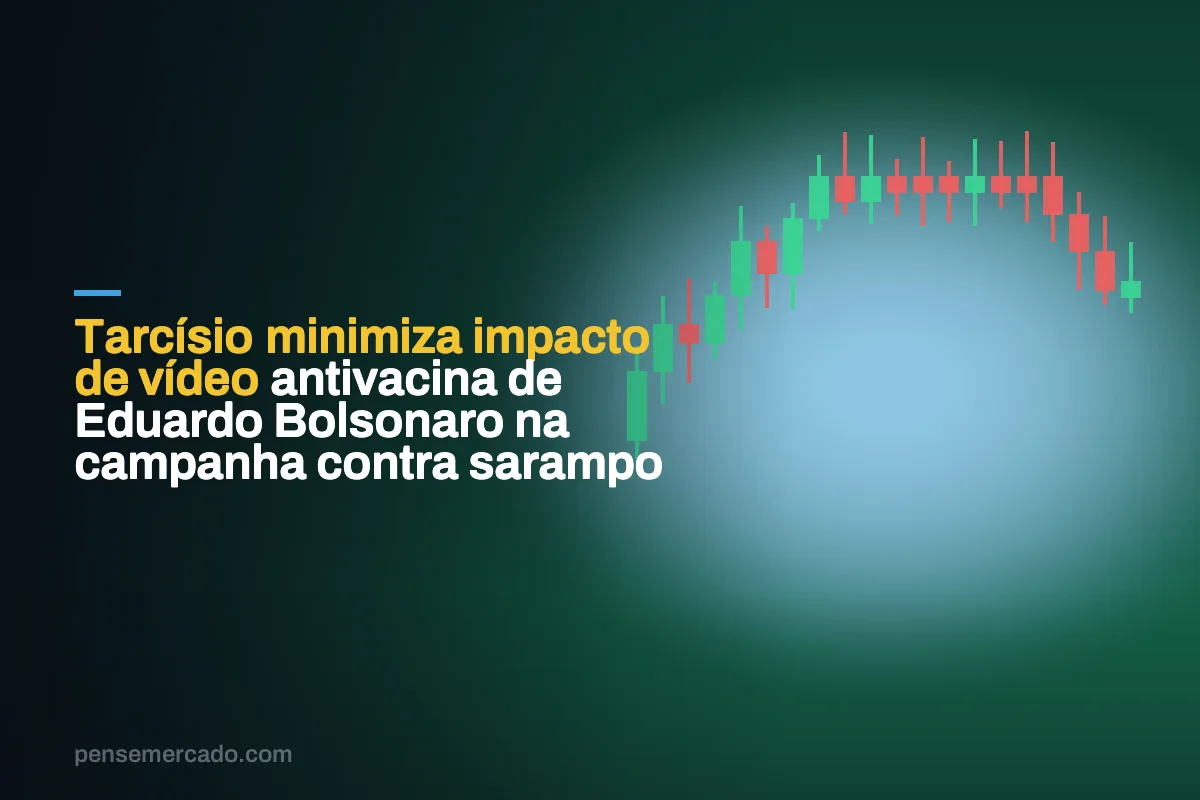 Tarcísio minimiza impacto de vídeo antivacina de Eduardo Bolsonaro na campanha contra sarampo