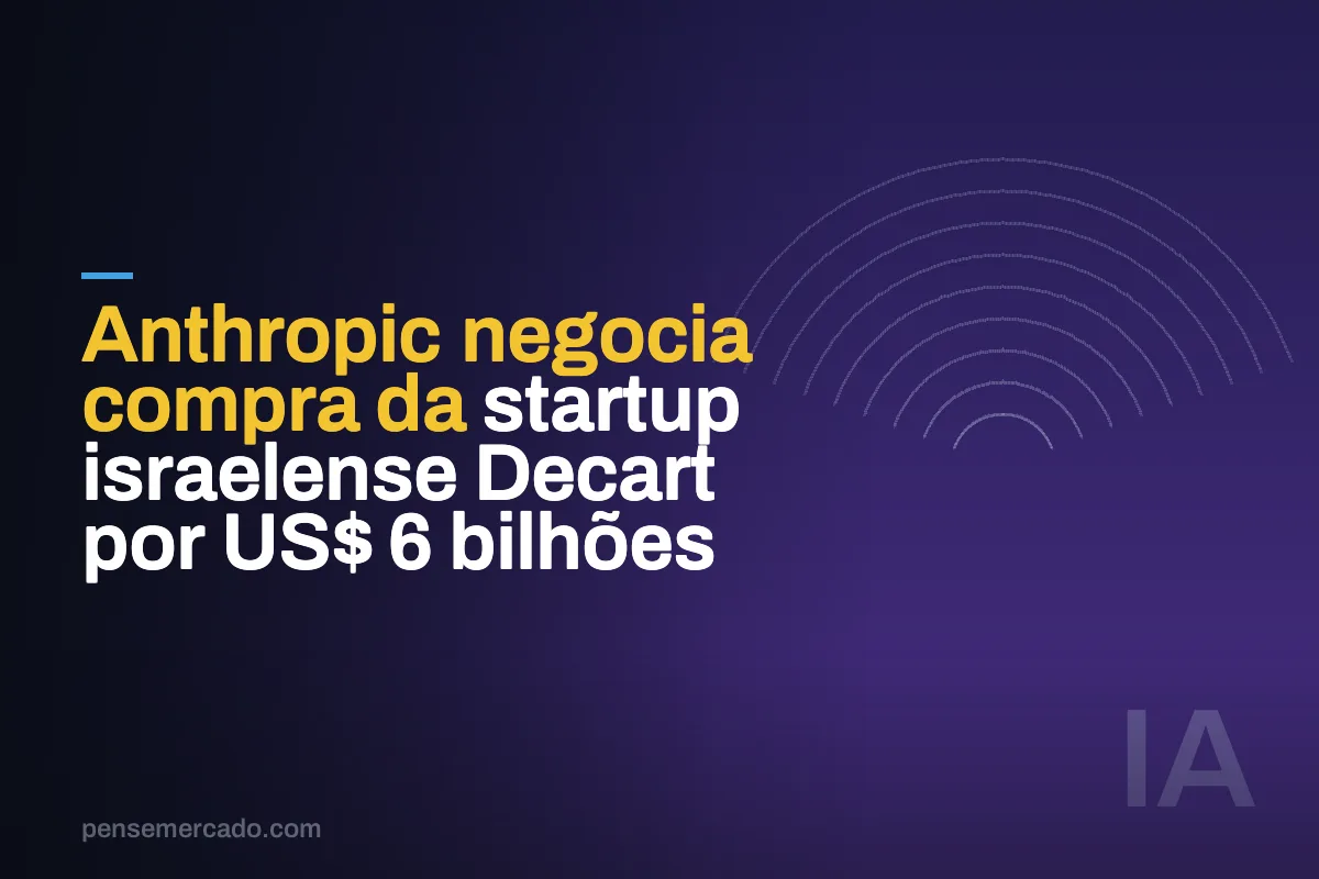 Anthropic negocia compra da startup israelense Decart por US$ 6 bilhões