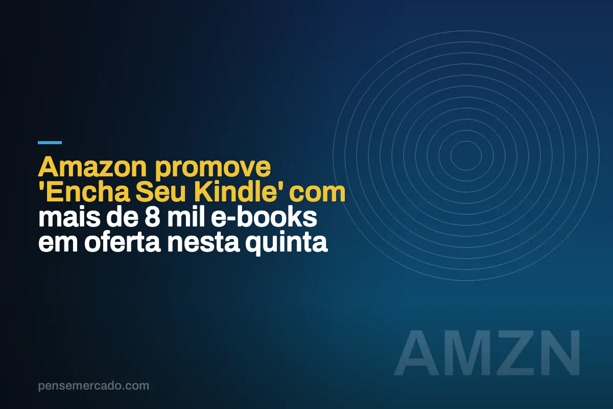Amazon promove 'Encha Seu Kindle' com mais de 8 mil e-books em oferta nesta quinta