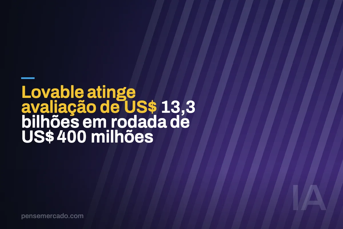 Lovable atinge avaliação de US$ 13,3 bilhões em rodada de US$ 400 milhões