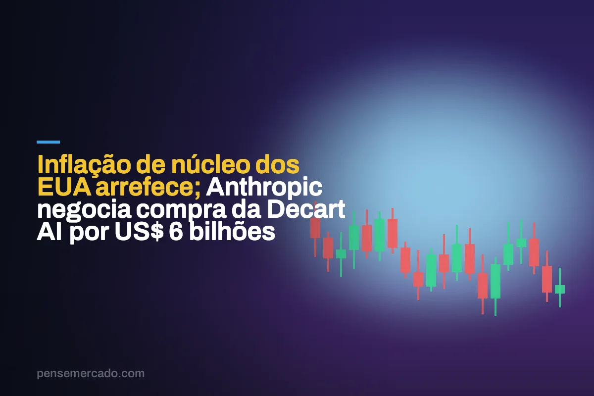 Inflação de núcleo dos EUA arrefece; Anthropic negocia compra da Decart AI por US$ 6 bilhões