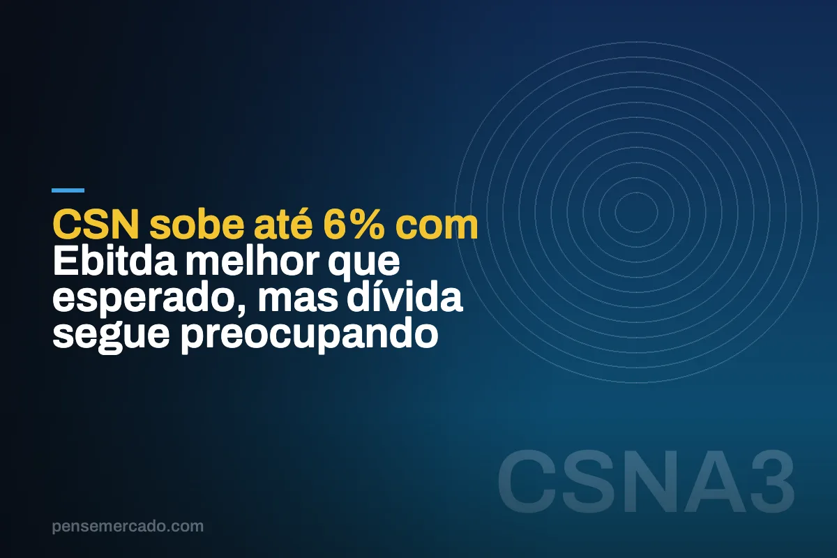 CSN sobe até 6% com Ebitda melhor que esperado, mas dívida segue preocupando