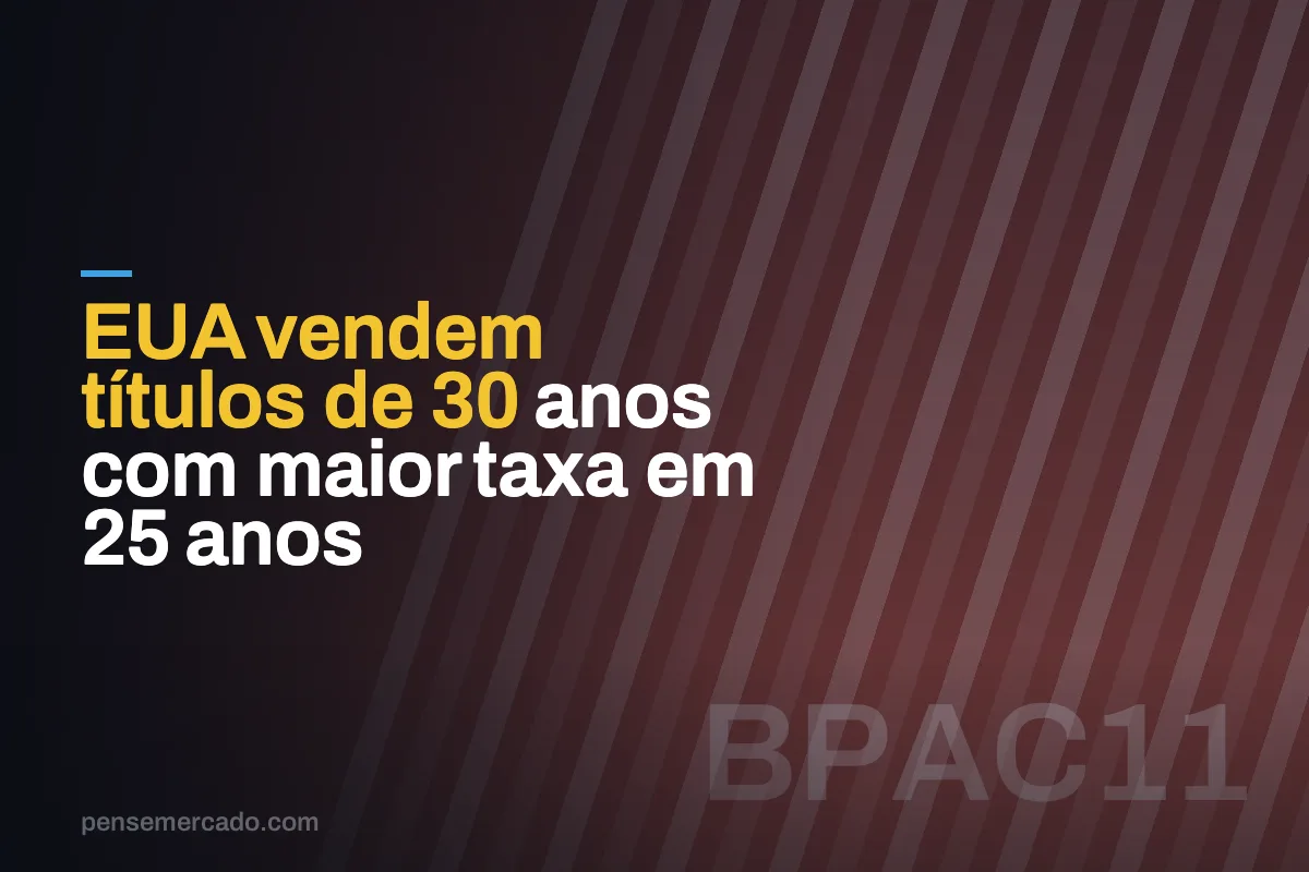EUA vendem títulos de 30 anos com maior taxa em 25 anos