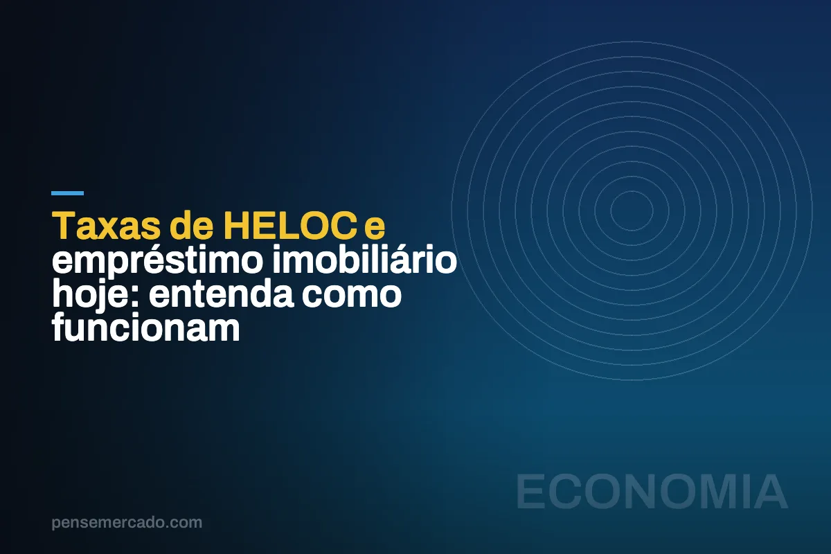 Taxas de HELOC e empréstimo imobiliário hoje: entenda como funcionam