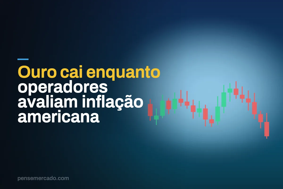 Ouro cai enquanto operadores avaliam inflação americana