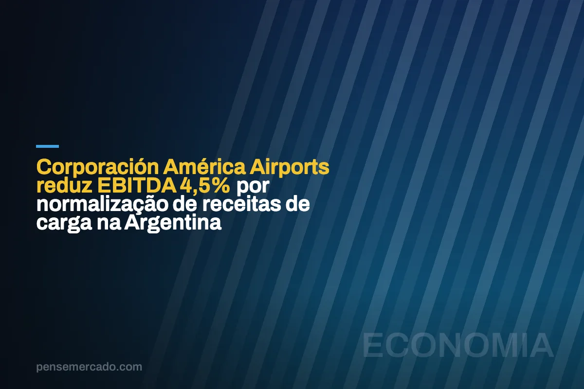 Corporación América Airports reduz EBITDA 4,5% por normalização de receitas de carga na Argentina