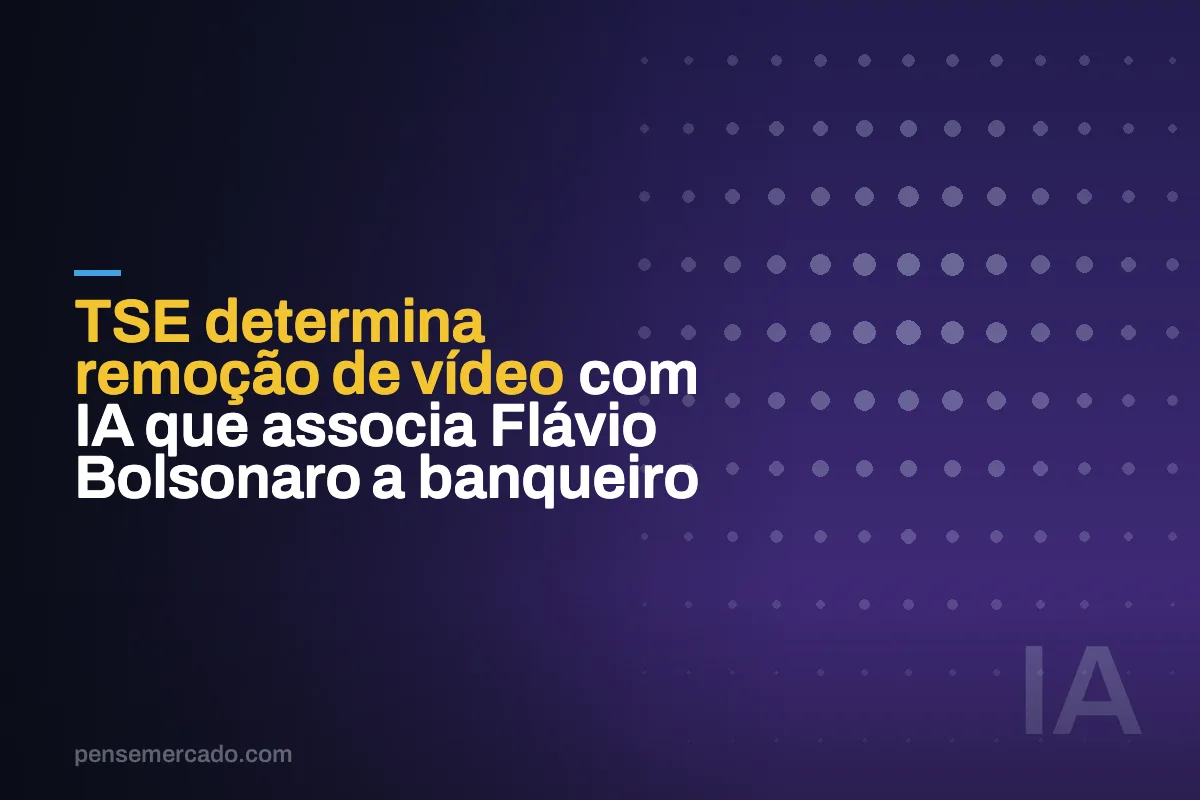 TSE determina remoção de vídeo com IA que associa Flávio Bolsonaro a banqueiro