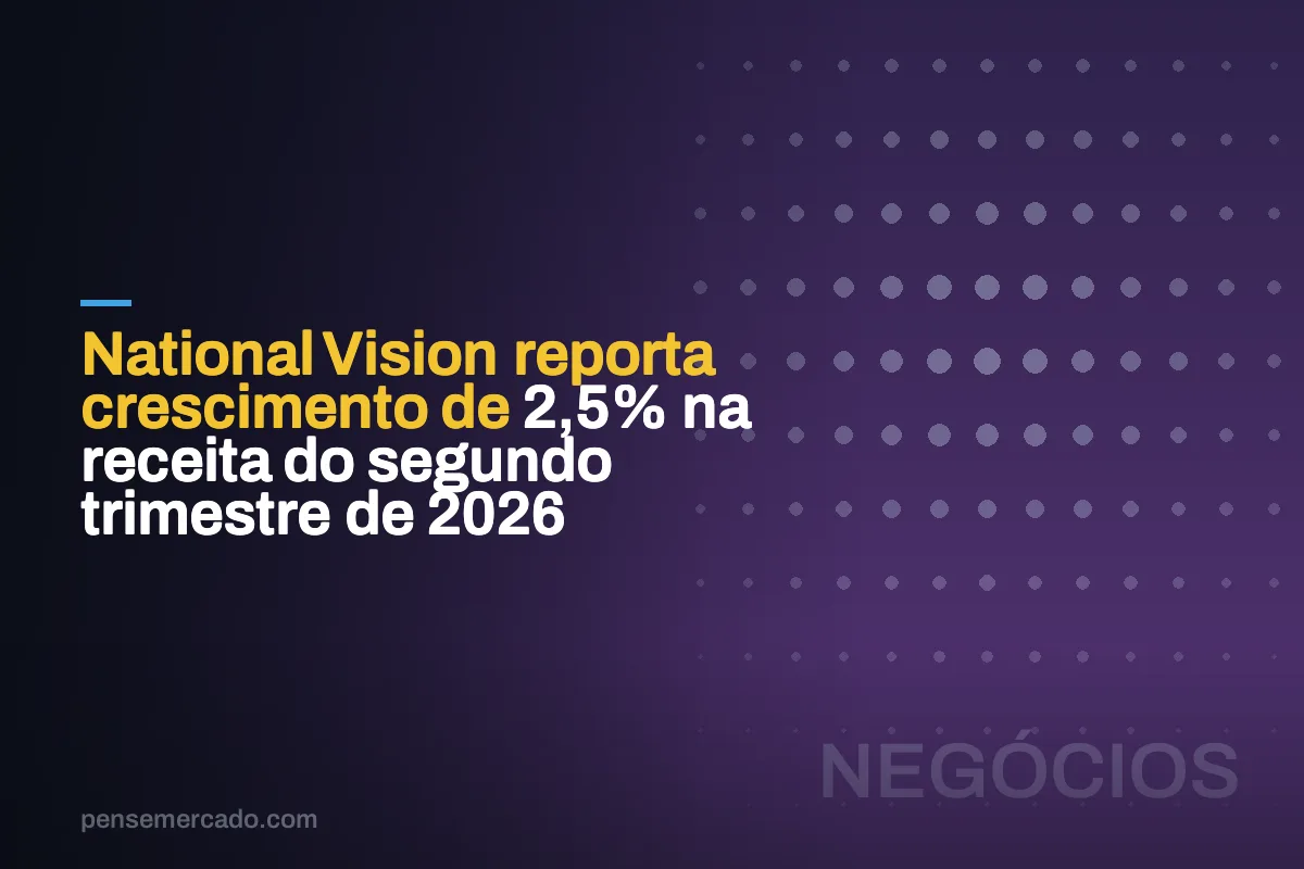 National Vision reporta crescimento de 2,5% na receita do segundo trimestre de 2026