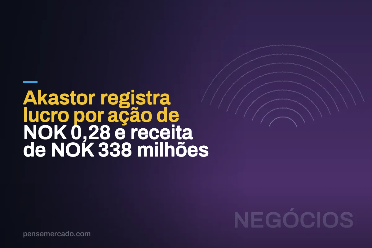 Akastor registra lucro por ação de NOK 0,28 e receita de NOK 338 milhões