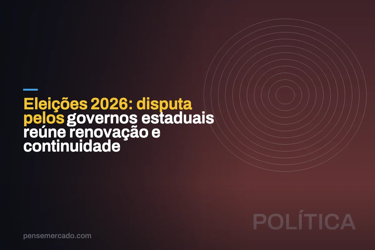 Eleições 2026: disputa pelos governos estaduais reúne renovação e continuidade