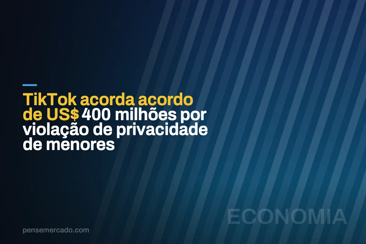 TikTok acorda acordo de US$ 400 milhões por violação de privacidade de menores