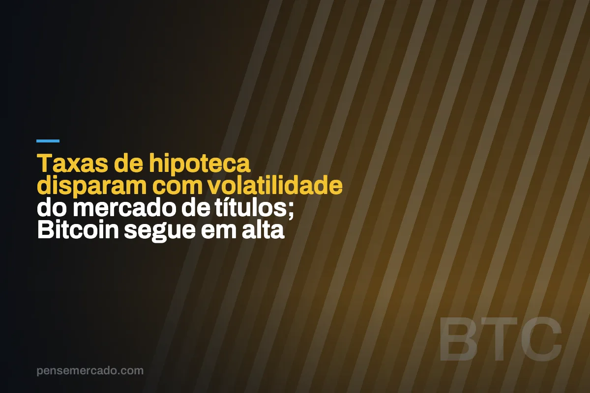 Taxas de hipoteca disparam com volatilidade do mercado de títulos; Bitcoin segue em alta