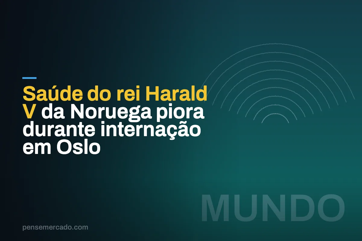 Saúde do rei Harald V da Noruega piora durante internação em Oslo