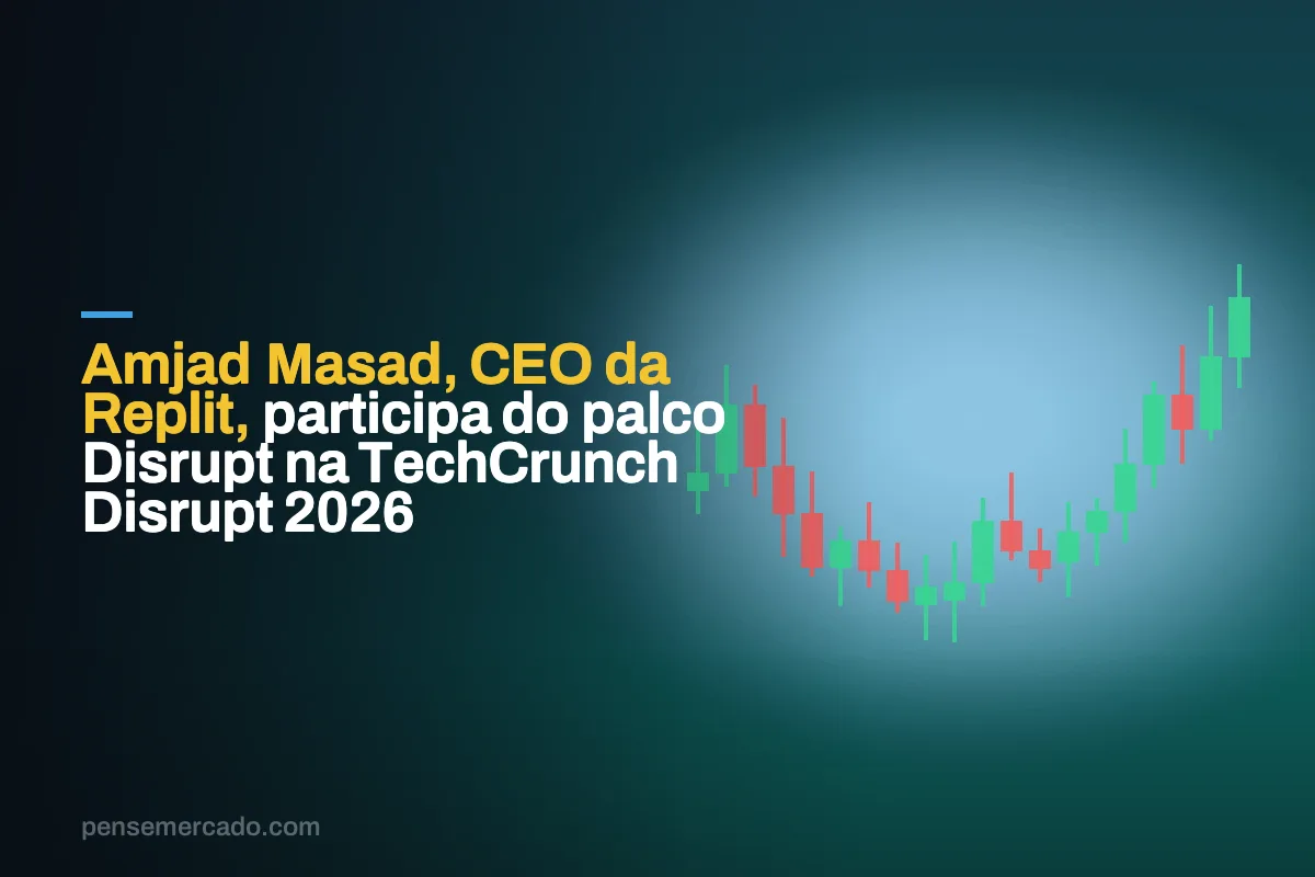 Amjad Masad, CEO da Replit, participa do palco Disrupt na TechCrunch Disrupt 2026