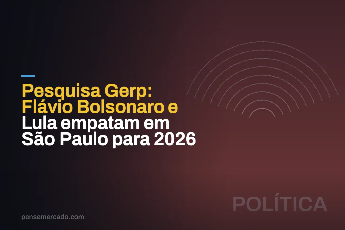 Pesquisa Gerp: Flávio Bolsonaro e Lula empatam em São Paulo para 2026
