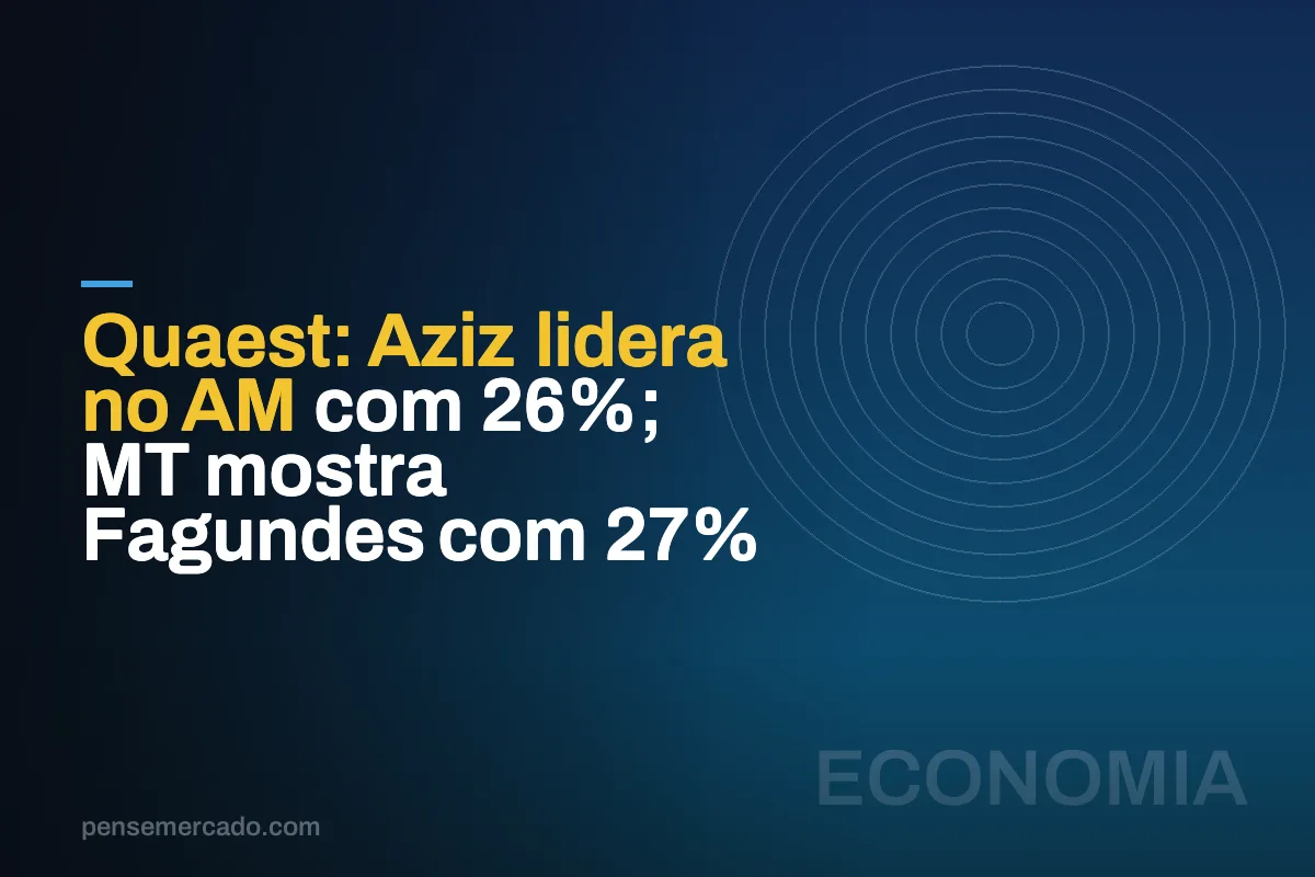 Quaest: Aziz lidera no AM com 26%; MT mostra Fagundes com 27%