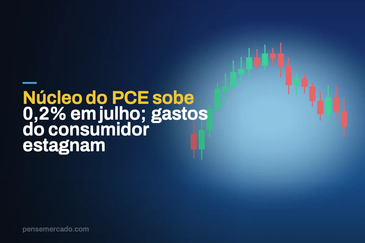 Núcleo do PCE sobe 0,2% em julho; gastos do consumidor estagnam