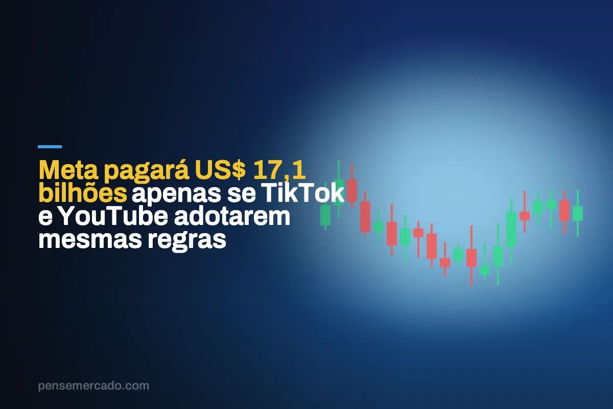 Meta pagará US$ 17,1 bilhões apenas se TikTok e YouTube adotarem mesmas regras