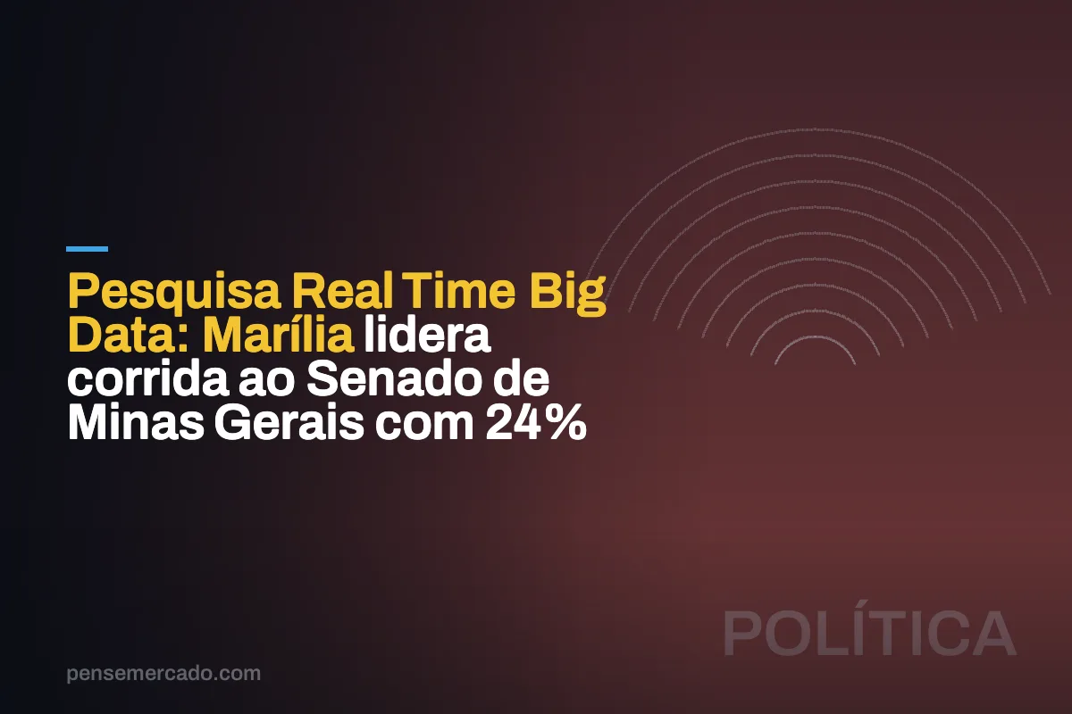 Pesquisa Real Time Big Data: Marília lidera corrida ao Senado de Minas Gerais com 24%