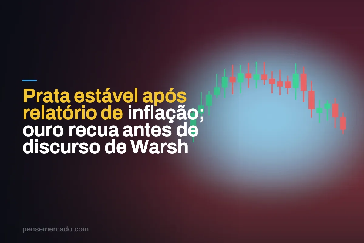 Prata estável após relatório de inflação; ouro recua antes de discurso de Warsh