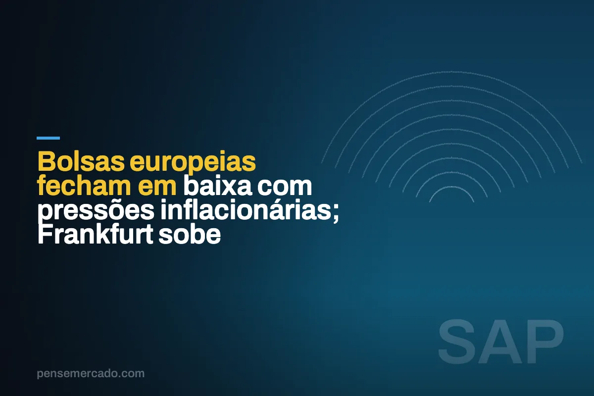 Bolsas europeias fecham em baixa com pressões inflacionárias; Frankfurt sobe