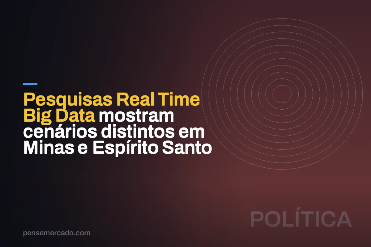 Pesquisas Real Time Big Data mostram cenários distintos em Minas e Espírito Santo