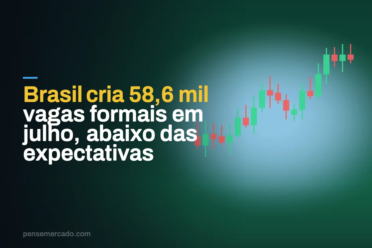 Brasil cria 58,6 mil vagas formais em julho, abaixo das expectativas