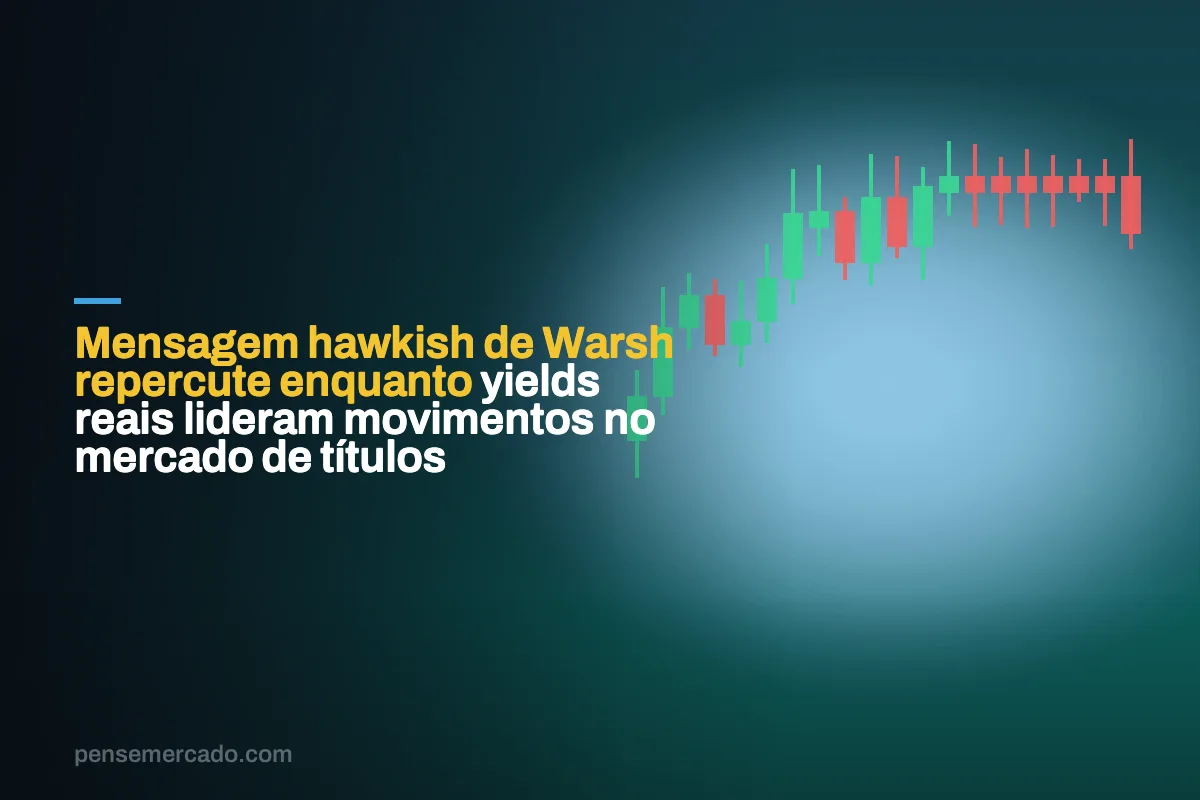 Mensagem hawkish de Warsh repercute enquanto yields reais lideram movimentos no mercado de títulos