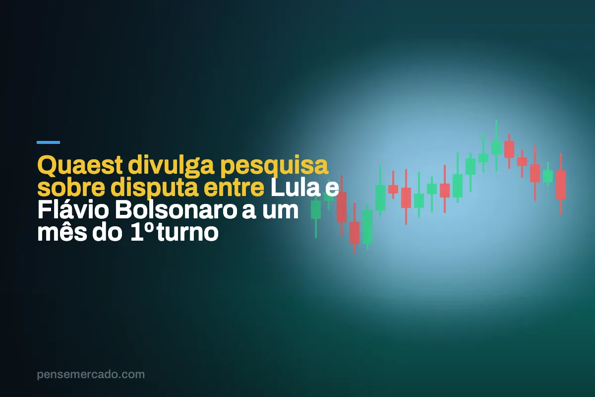 Quaest divulga pesquisa sobre disputa entre Lula e Flávio Bolsonaro a um mês do 1º turno