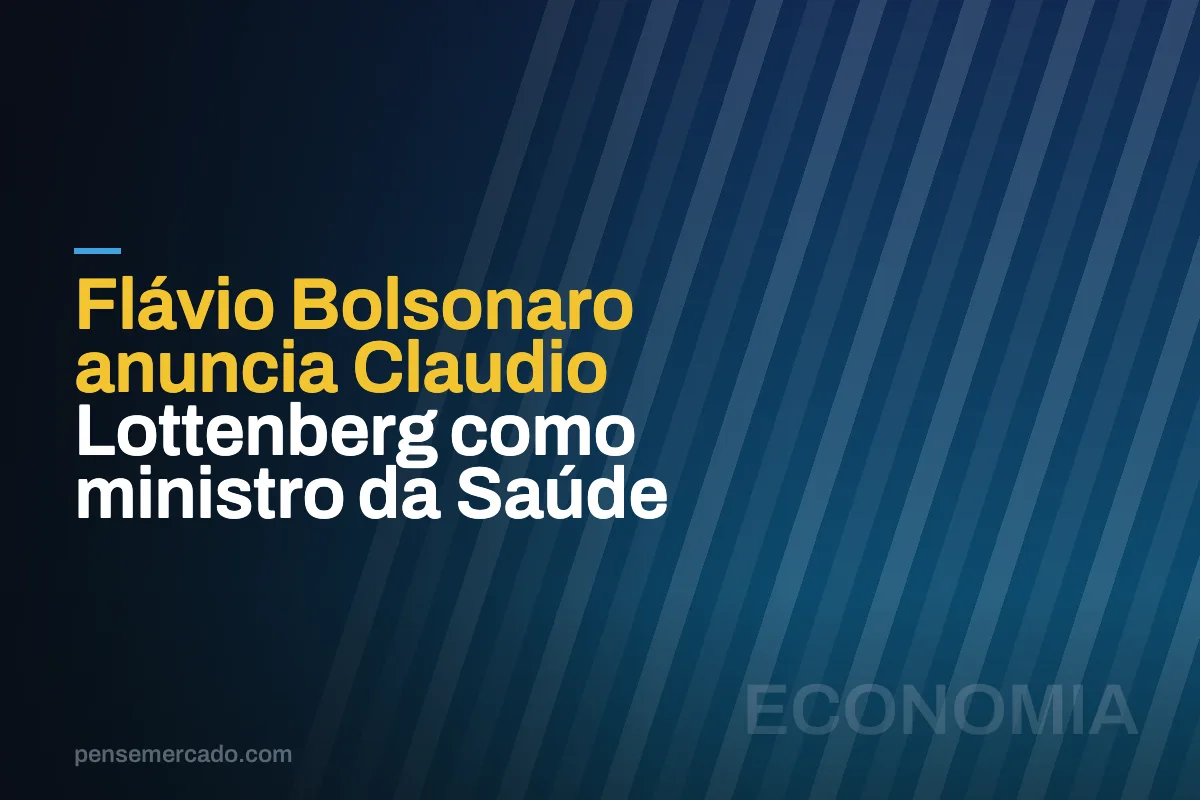 Flávio Bolsonaro anuncia Claudio Lottenberg como ministro da Saúde