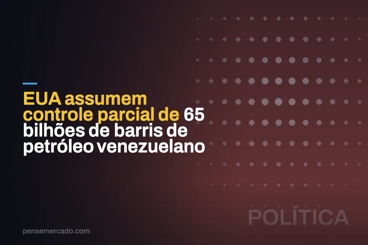 EUA assumem controle parcial de 65 bilhões de barris de petróleo venezuelano