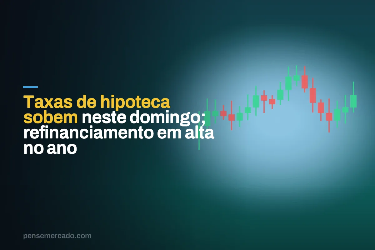 Taxas de hipoteca sobem neste domingo; refinanciamento em alta no ano