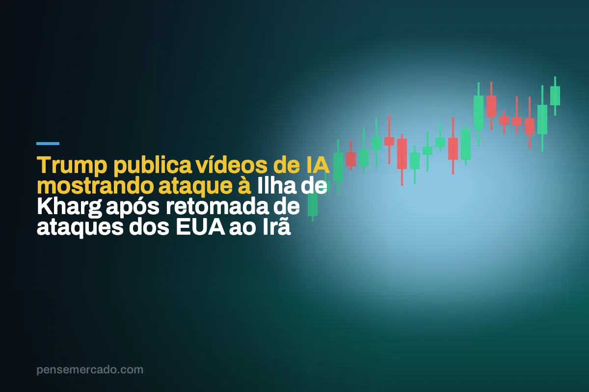 Trump publica vídeos de IA mostrando ataque à Ilha de Kharg após retomada de ataques dos EUA ao Irã
