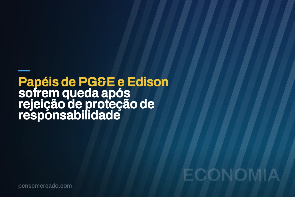 Papéis de PG&E e Edison sofrem queda após rejeição de proteção de responsabilidade