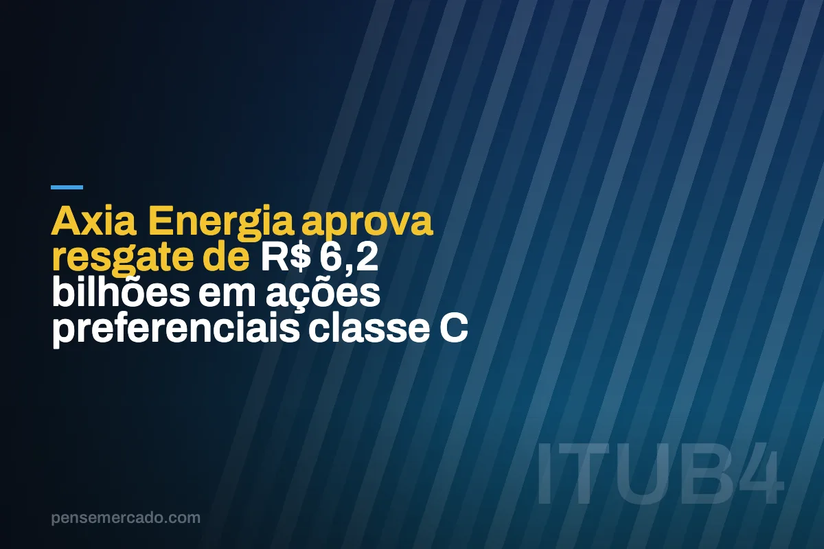 Axia Energia aprova resgate de R$ 6,2 bilhões em ações preferenciais classe C