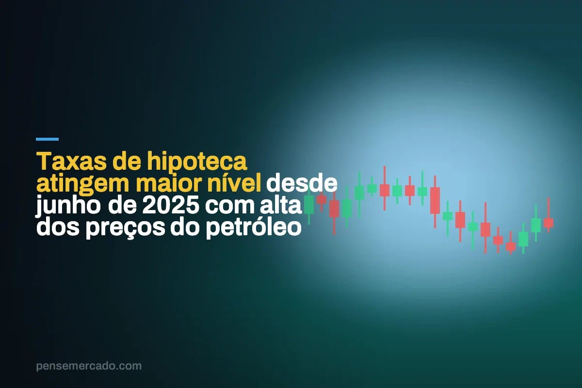 Taxas de hipoteca atingem maior nível desde junho de 2025 com alta dos preços do petróleo