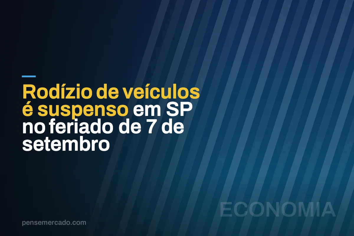 Rodízio de veículos é suspenso em SP no feriado de 7 de setembro