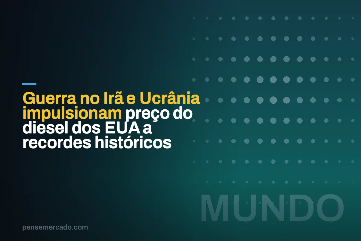 Guerra no Irã e Ucrânia impulsionam preço do diesel dos EUA a recordes históricos
