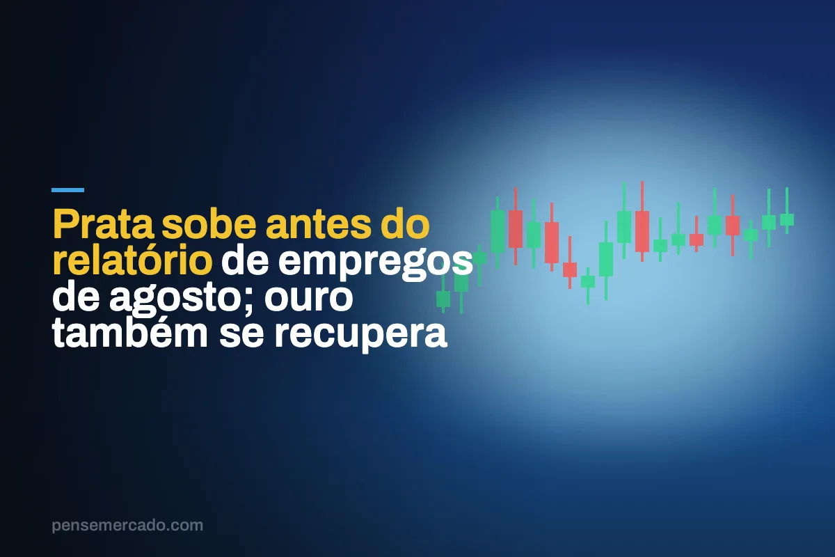 Prata sobe antes do relatório de empregos de agosto; ouro também se recupera