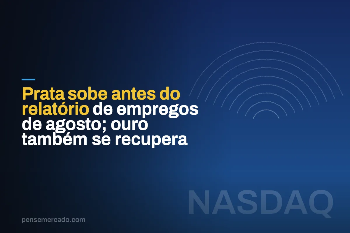 Prata sobe antes do relatório de empregos de agosto; ouro também se recupera
