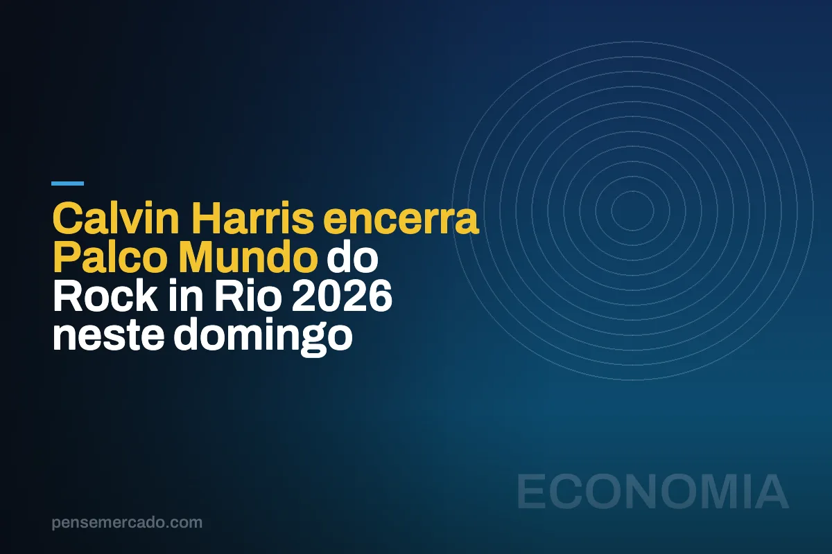 Calvin Harris encerra Palco Mundo do Rock in Rio 2026 neste domingo