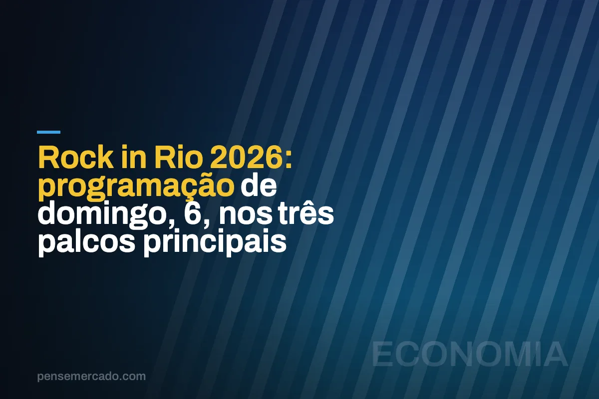 Rock in Rio 2026: programação de domingo, 6, nos três palcos principais