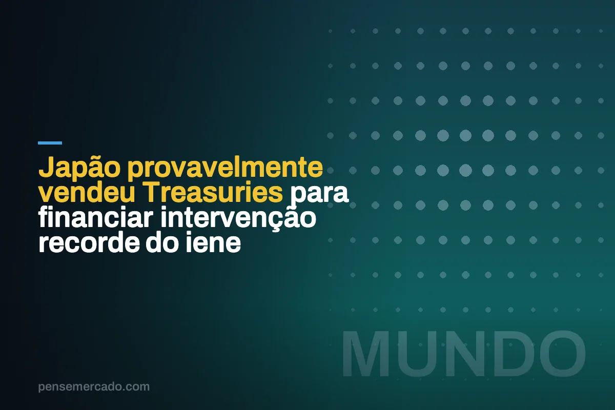Japão provavelmente vendeu Treasuries para financiar intervenção recorde do iene