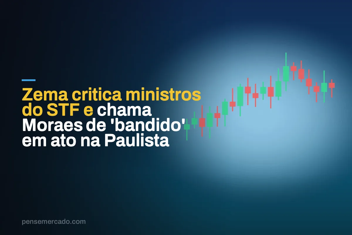Zema critica ministros do STF e chama Moraes de 'bandido' em ato na Paulista