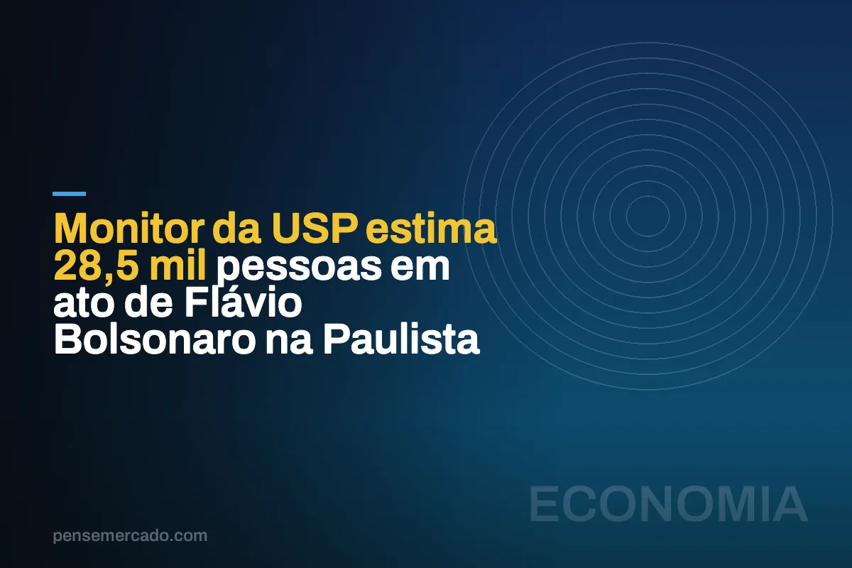 Monitor da USP estima 28,5 mil pessoas em ato de Flávio Bolsonaro na Paulista