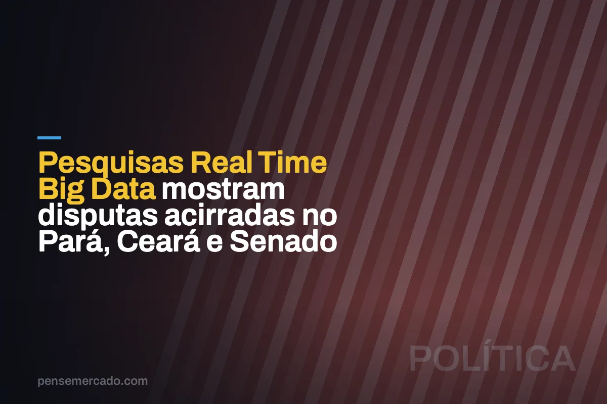 Pesquisas Real Time Big Data mostram disputas acirradas no Pará, Ceará e Senado