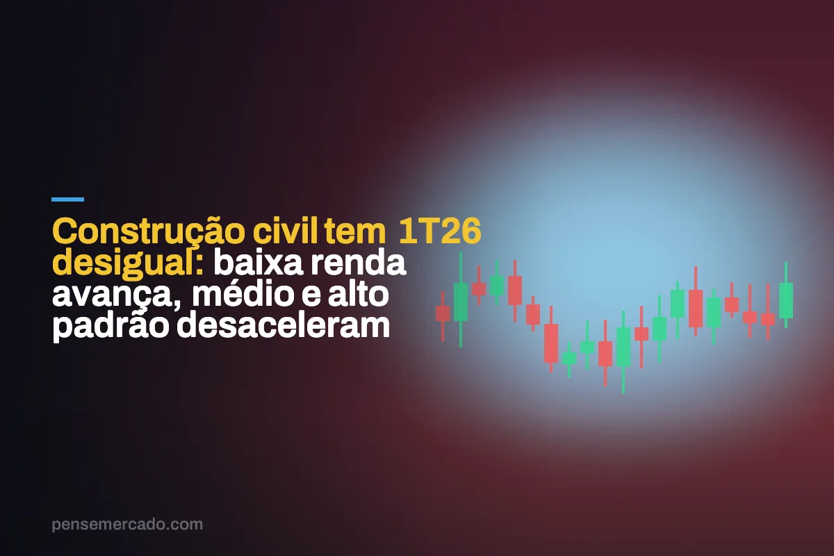 Construção civil tem 1T26 desigual: baixa renda avança, médio e alto padrão desaceleram