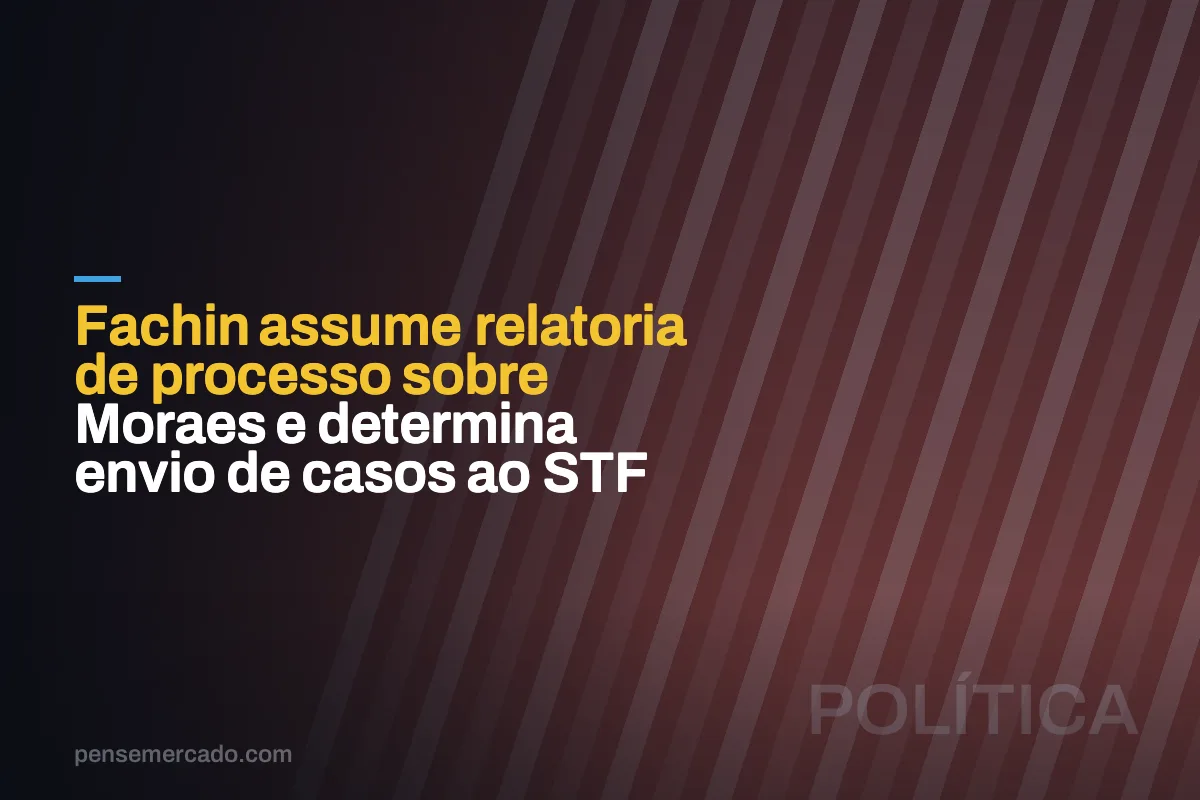 Fachin assume relatoria de processo sobre Moraes e determina envio de casos ao STF
