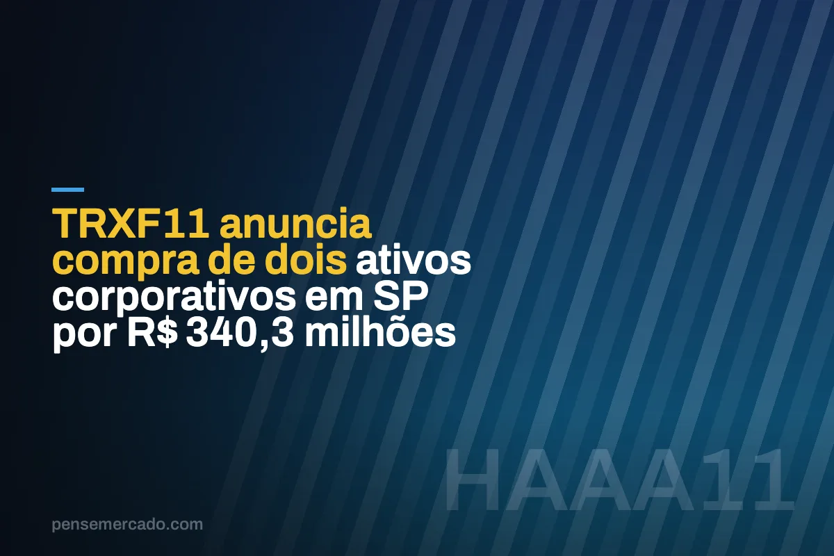 TRXF11 anuncia compra de dois ativos corporativos em SP por R$ 340,3 milhões