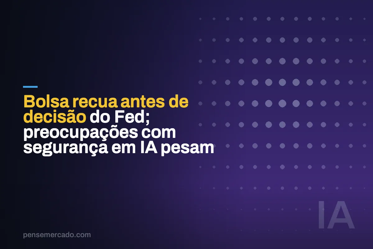Bolsa recua antes de decisão do Fed; preocupações com segurança em IA pesam